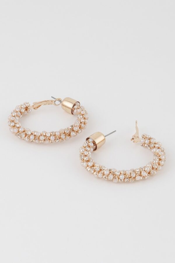 Multi Jeweled Hoop Earrings – Mid-Size Color Accents