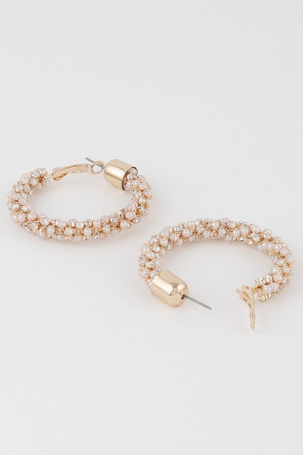 Multi Jeweled Hoop Earrings – Mid-Size Color Accents