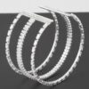 Wide Triple-Crystal Cuff Bracelet – Open-Back