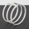 Triple Crystal Open Cuff Bracelet – High-Shine Accent