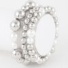 Triple-Row Pearl Beaded Stretch Bracelet