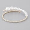 Graduated Pearl Cuff Bracelet with Crystal Accents