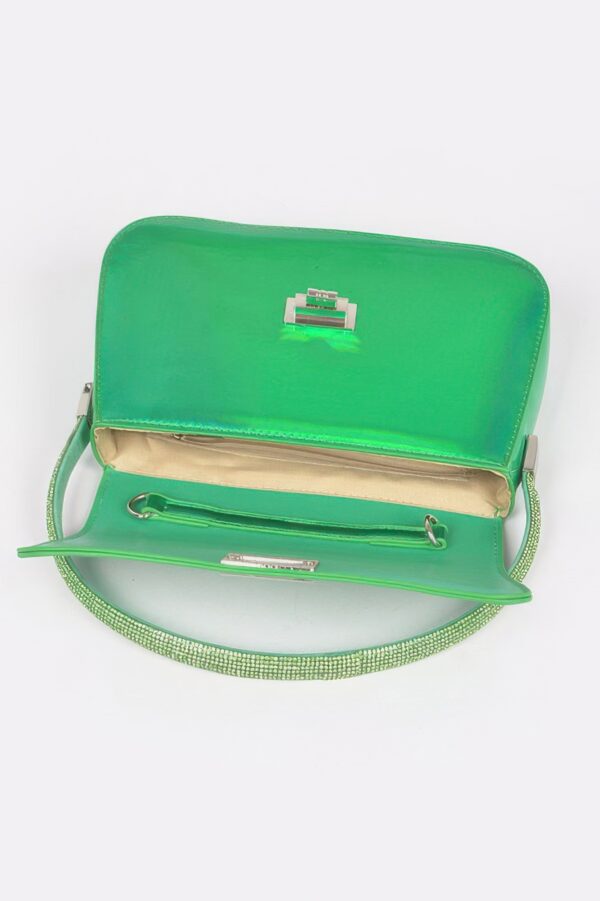 Hologram Mirror Top Handle Bag – Compact Glossy Handbag