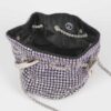 Ombre Rhinestone Bucket Bag with Drawstring