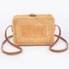Bamboo Box Crossbody Bag – Structured Natural Finish