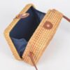 Bamboo Box Crossbody Bag – Structured Natural Finish