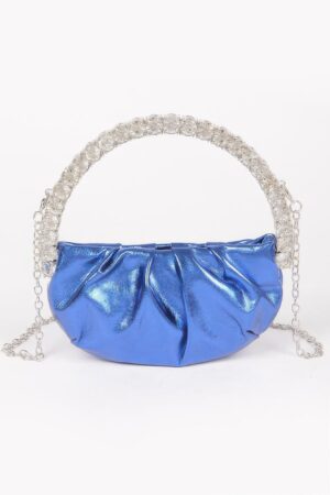 Mini Metallic Crossbody with Stone Handle