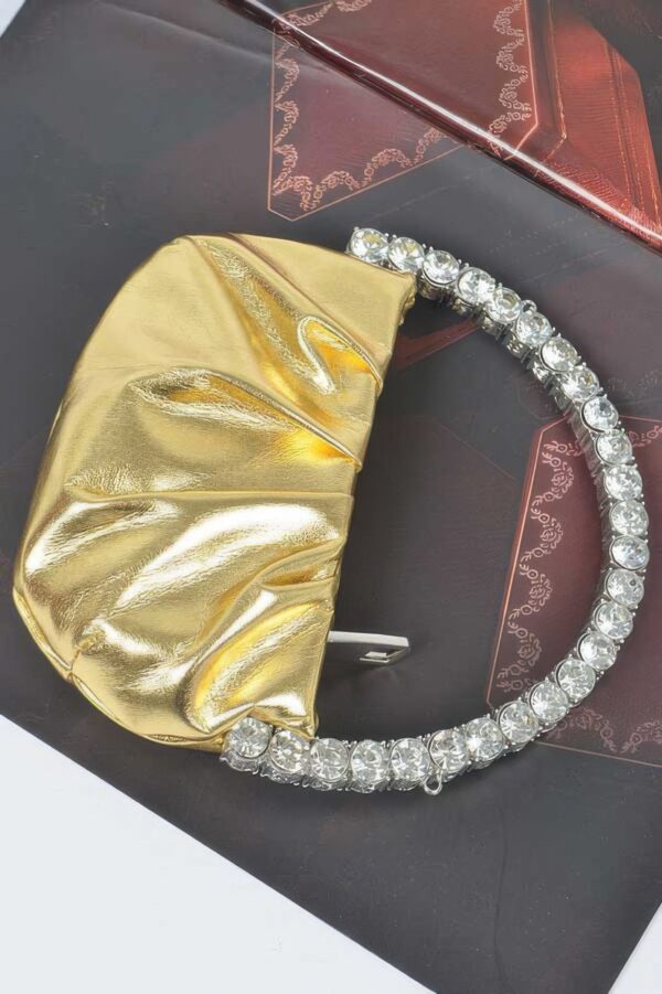 Mini Metallic Crossbody with Stone Handle