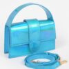 Metallic Top Handle Crossbody Bag – Structured Mini