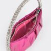 Luna Metallic Crescent Bag with Stone Handle
