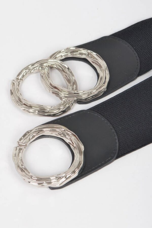 Triple O Ring Elastic Waist Belt – Wide O-Ring Buckle
