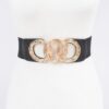 Triple O Ring Elastic Waist Belt – Wide O-Ring Buckle