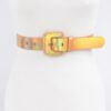 Hologram Metallic Slim Belt – Glossy Holographic Finish
