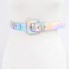 Hologram Metallic Slim Belt – Glossy Holographic Finish