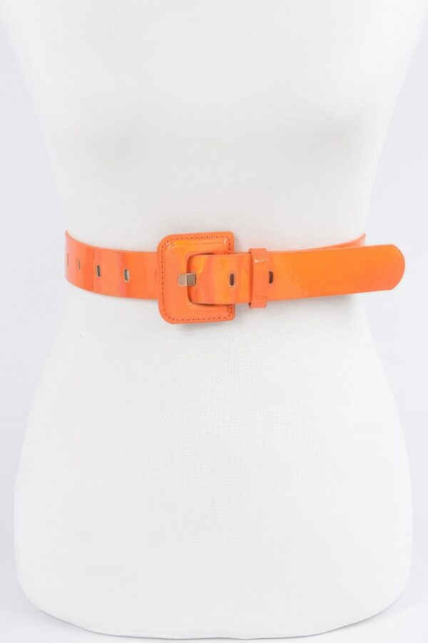 Hologram Metallic Slim Belt – Glossy Holographic Finish