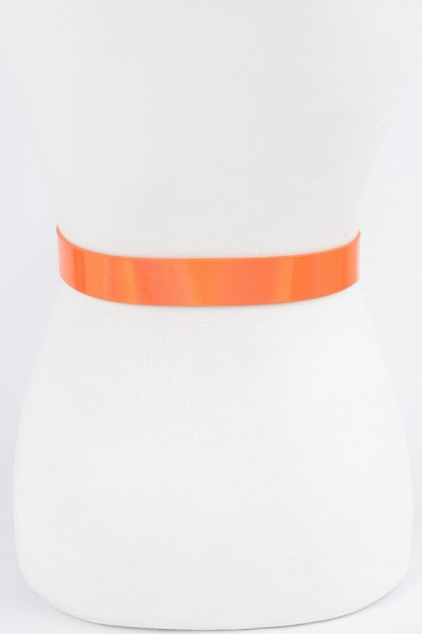 Hologram Metallic Slim Belt – Glossy Holographic Finish