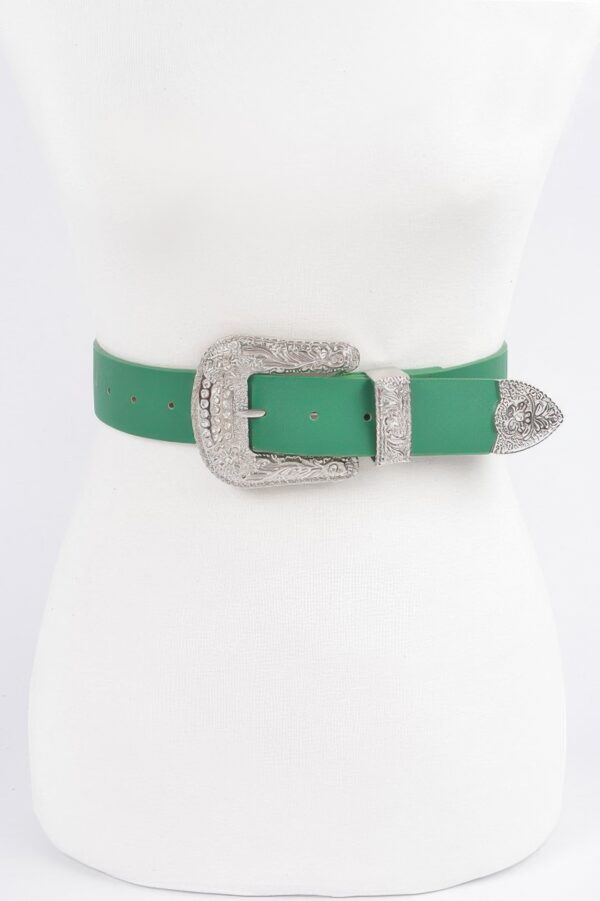 Multi Metal Belt – Mixed Metal Accent on Polyurethane