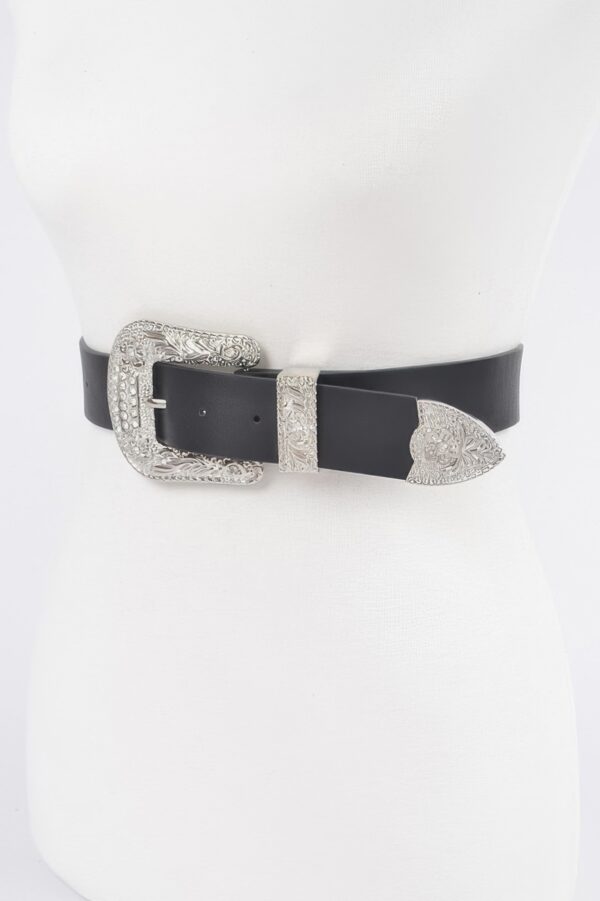 Multi Metal Belt – Mixed Metal Accent on Polyurethane