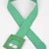 Square Straw Buckle Belt – Wide Elastic Waist Cinch