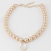 Faceted Clear Teardrop Bead Necklace – 16″ Mid-Length