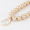 Faceted Clear Teardrop Bead Necklace – 16″ Mid-Length