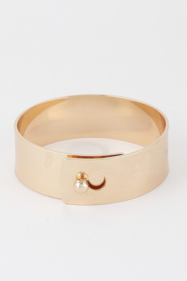 Polished Toggle Cuff Bracelet – Shiny Oversized Cuff