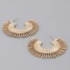 Rising Disk Hoop Earrings – Sculptural Polished Metal