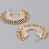 Rising Disk Hoop Earrings – Sculptural Polished Metal