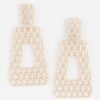 Link Chain Cut Drop Earrings – Oversized Metal Links