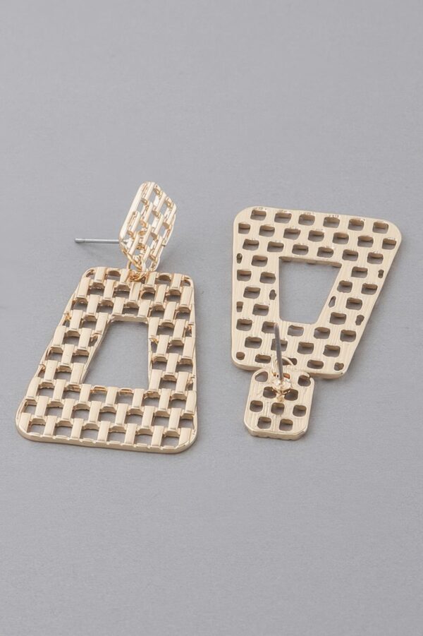 Link Chain Cut Drop Earrings – Oversized Metal Links