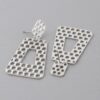 Link Chain Cut Drop Earrings – Oversized Metal Links