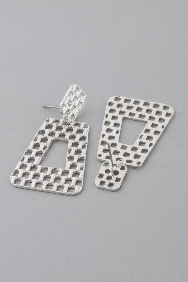 Link Chain Cut Drop Earrings – Oversized Metal Links