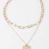 Double-Layer Tag Chain Necklace – Minimal Two-Chain