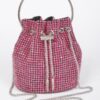 Oversized Rhinestone Cube Clutch – Structured Evening Bag