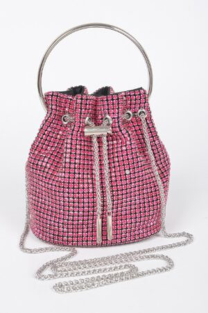 Oversized Rhinestone Cube Clutch – Structured Evening Bag