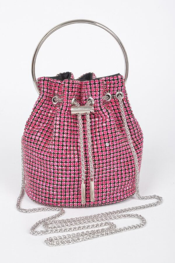 Oversized Rhinestone Cube Clutch – Structured Evening Bag