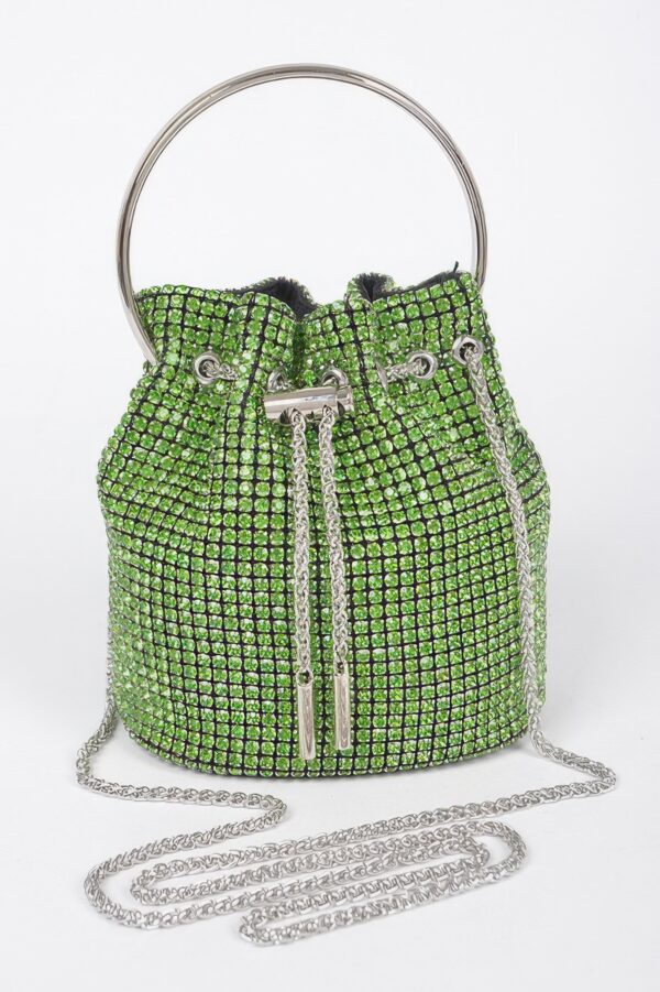 Oversized Rhinestone Cube Clutch – Structured Evening Bag