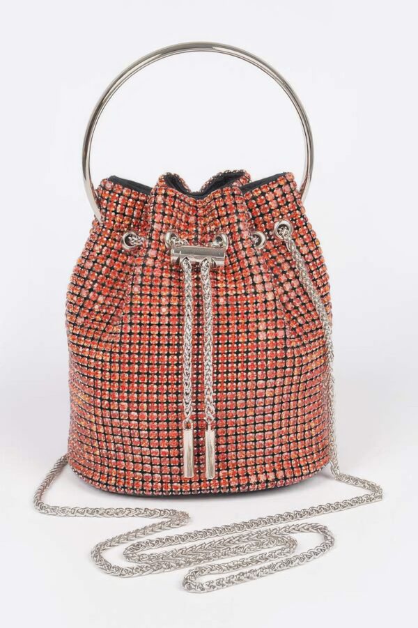 Oversized Rhinestone Cube Clutch – Structured Evening Bag