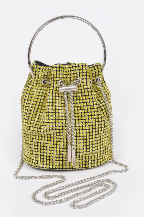 Oversized Rhinestone Cube Clutch – Structured Evening Bag