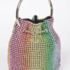 Oversized Rhinestone Cube Clutch – Structured Evening Bag
