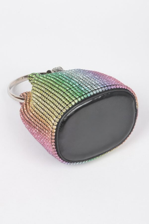 Oversized Rhinestone Cube Clutch – Structured Evening Bag