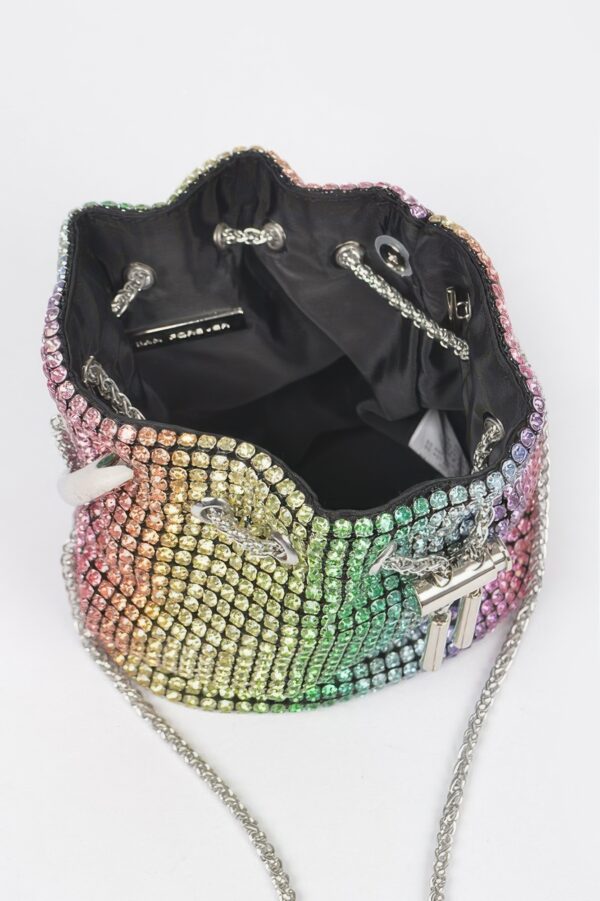 Oversized Rhinestone Cube Clutch – Structured Evening Bag