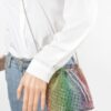 Oversized Rhinestone Cube Clutch – Structured Evening Bag