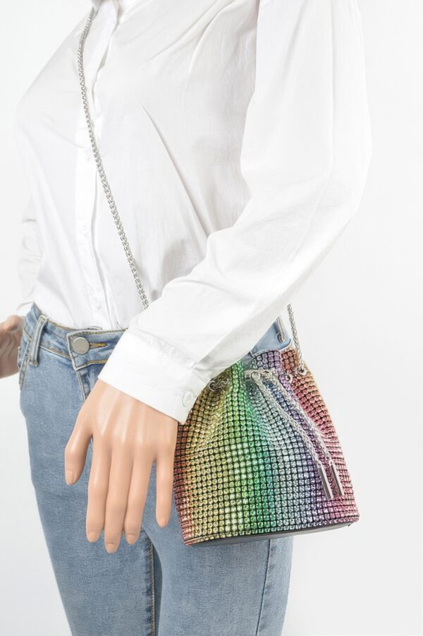 Oversized Rhinestone Cube Clutch – Structured Evening Bag