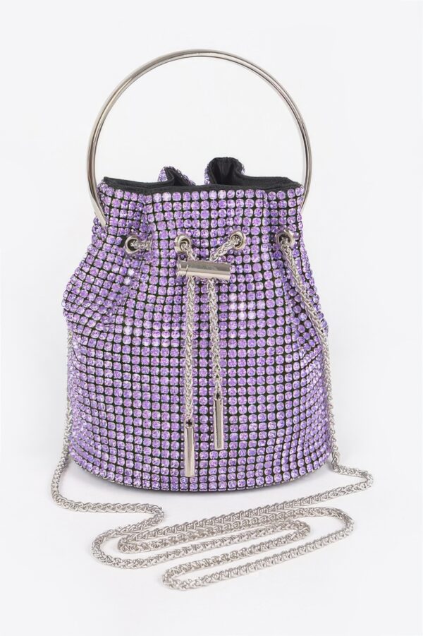 Oversized Rhinestone Cube Clutch – Structured Evening Bag