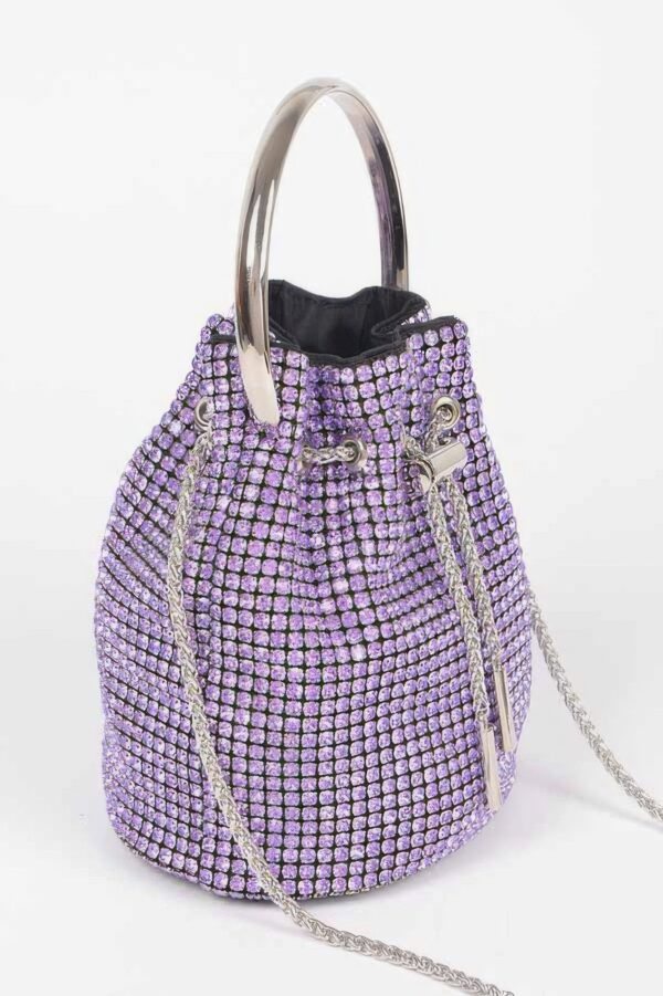 Oversized Rhinestone Cube Clutch – Structured Evening Bag