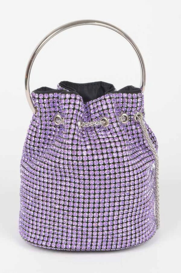 Oversized Rhinestone Cube Clutch – Structured Evening Bag