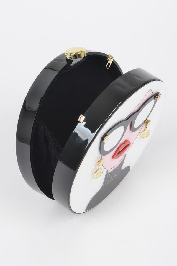 Acrylic Box Clutch – Glossy Sculptural Evening Bag