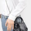 Boxy Crossbody Bag with Braided Handle – Faux Leather