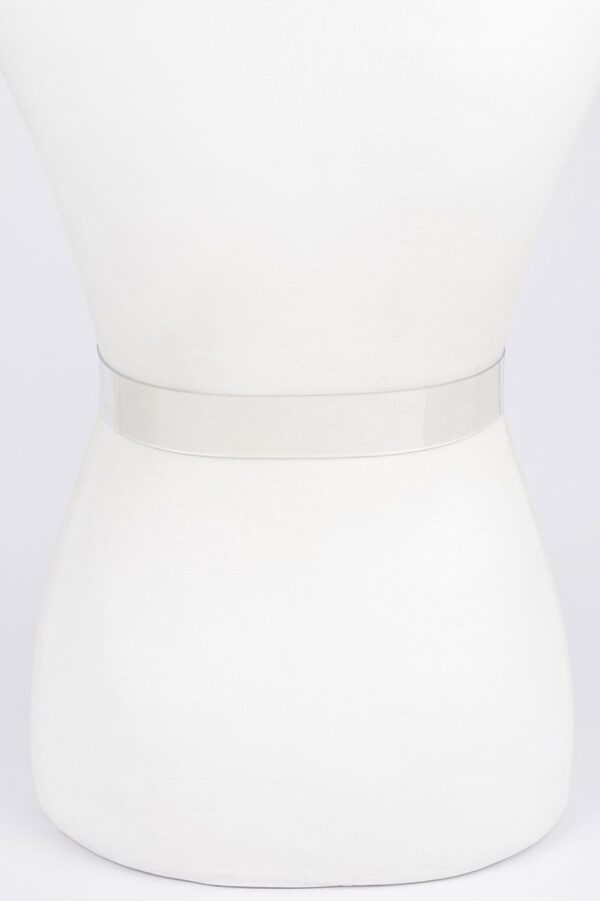Vegan Belt with Rhinestone Buckle – Clear
